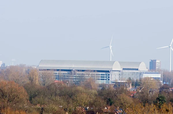 Arnhem Maart 2022 Luchtfoto Van Het Gelredome Stadion Gelredome Een — Stockfoto