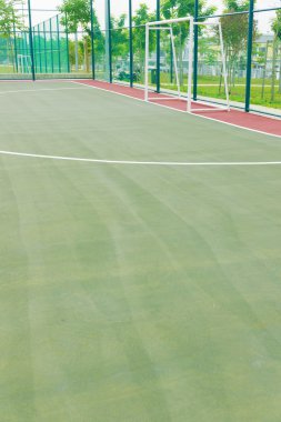 Futsal mahkeme beton döşeme ve çizgiler