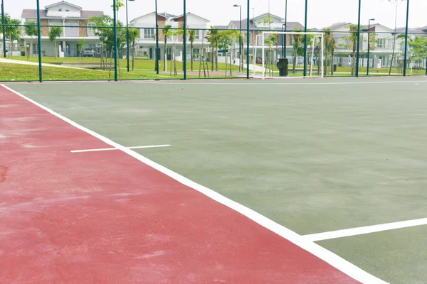 Planchers et lignes de béton Futsal court — Photo