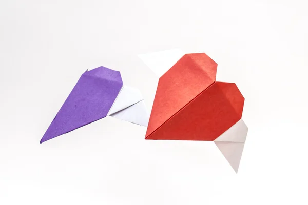 Kształt serca origami — Zdjęcie stockowe