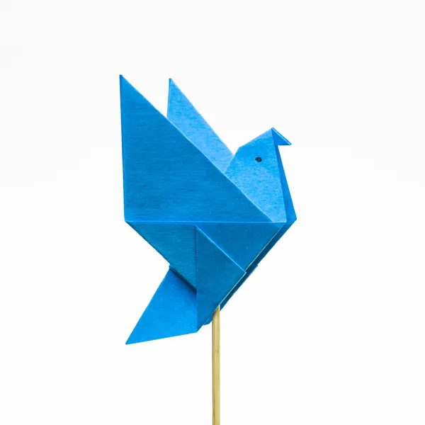 Origami fågel form Stockbild
