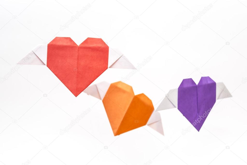 Origami heart shape