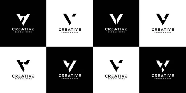 Set Van Initiële Letter Logo Ontwerp Template — Stockvector
