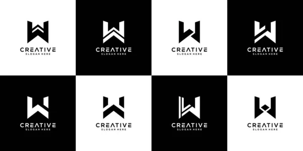 Sada Iniciál Písmeno Logo Vektor Design — Stockový vektor