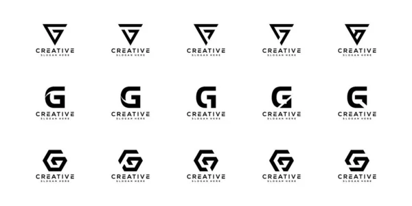 初期文字のセット Gベクトルロゴデザイン — ストックベクタ