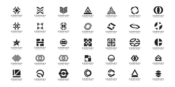 Σύνολο Ιδεών Σχεδιασμού Λογότυπου Της Εταιρείας Vector Free Vector — Διανυσματικό Αρχείο