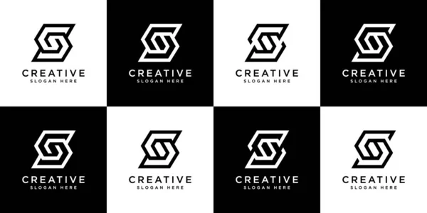 初期文字のセットSロゴデザインベクトル — ストックベクタ