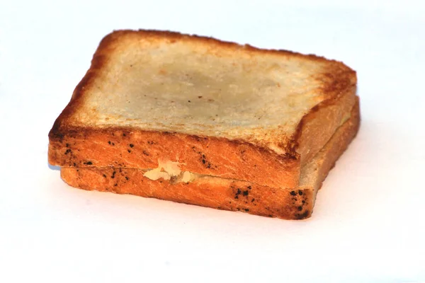 Φρέσκο Υγιεινό Σάντουιτς Ψωμί Απομονωμένο Λευκό Φόντο — Φωτογραφία Αρχείου