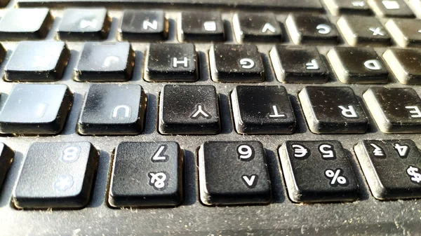 Black Colour Computer Keyboard — Fotografia de Stock