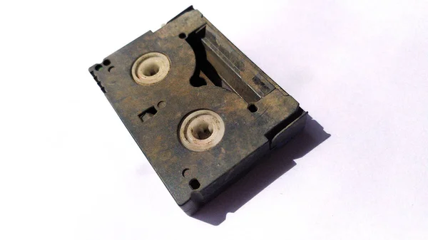 Alte Videokassette Isoliert Auf Weißem Hintergrund Stockbild