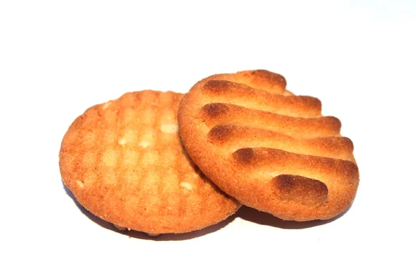 Свіже Солодке Печиво Ізольоване Білому Фоні — стокове фото
