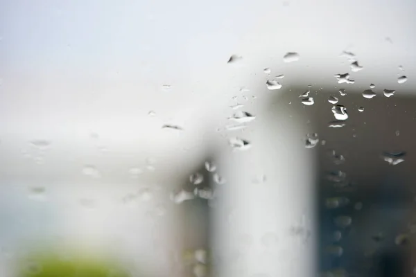 Vatten Droppar Bilglas Bakgrunden — Stockfoto