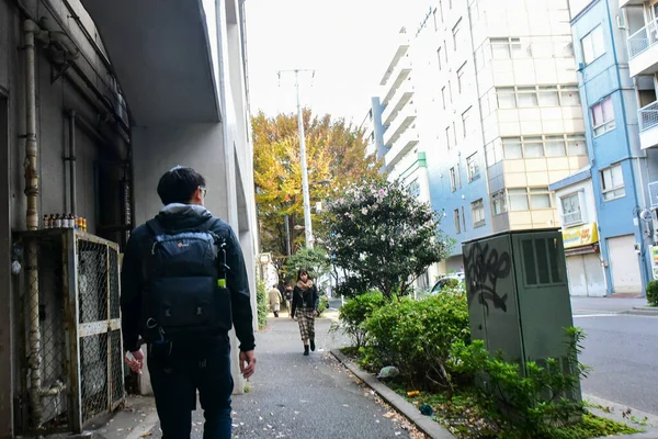 2018年11月21日 日本东京 在东京旅行的日本人的模糊旅行 — 图库照片