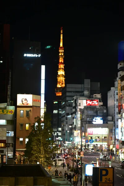 Токио Япония Ноября 2018 Unidentified Blur Night Travel Japanese People — стоковое фото