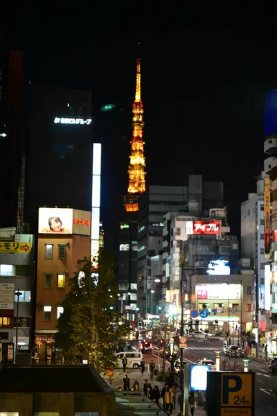 Токіо Японія Листопада 2018 Року Неідентифіковане Нічне Подорожування Японців Токіо — стокове фото
