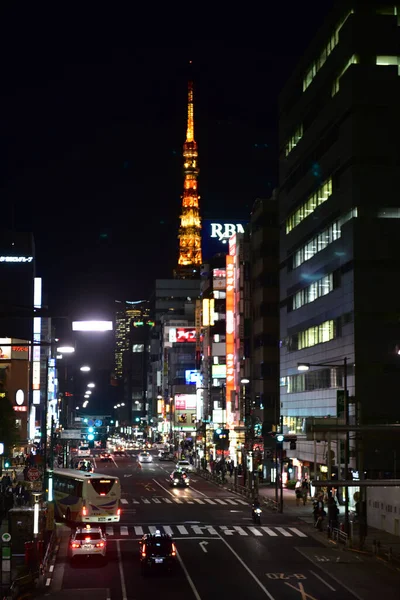 Tóquio Japão Novembro 2018 Noite Borrão Não Identificado Viaje Japoneses — Fotografia de Stock