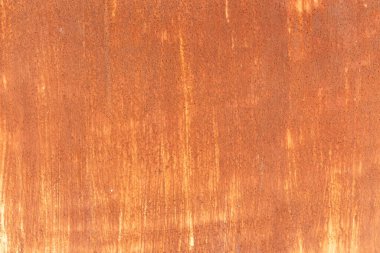 Arka planda paslı eski metal yüzey demirinin kahverengi dokusu