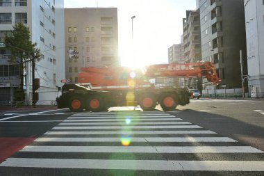 Tokyo, Japonya 25 Kasım 2018 Tokyo sokaklarında güneş parlıyor