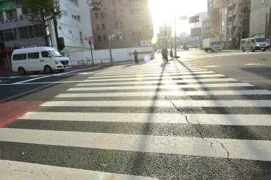 Tokyo, Japonya 25 Kasım 2018 Tokyo sokaklarında güneş parlıyor