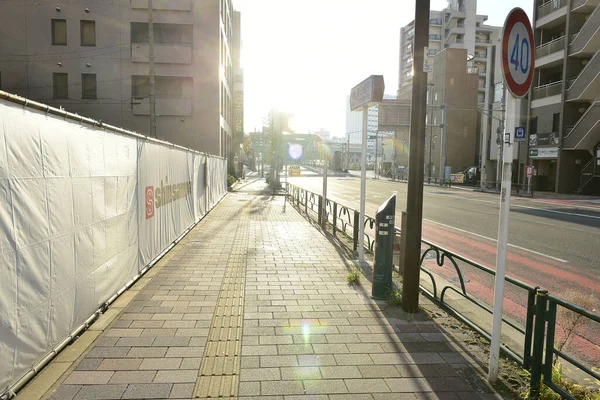 Tokyo Japan November 2018 Zon Schijnt Straat Tokio — Stockfoto