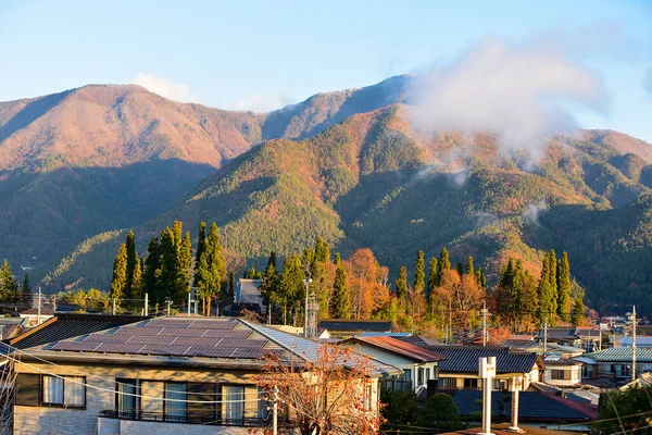 山梨日本2018年11月23日日本の農村部の寒い気候の朝 — ストック写真