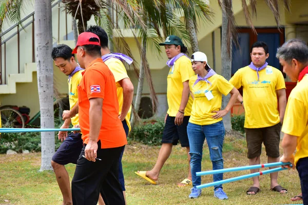 Chonburi Thaiföld Január Augusztus 2019 Japán Cég Veszi Alkalmazottak Tevékenység — Stock Fotó