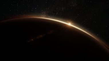 mars gezegeni üzerinde gündoğumu