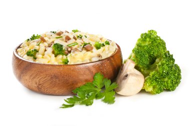 peynir ve mantarlı pirinç garnitür