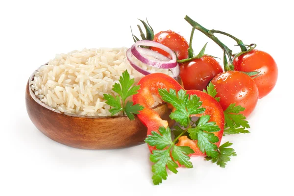 Rice with vegetables — Stock Photo, Image