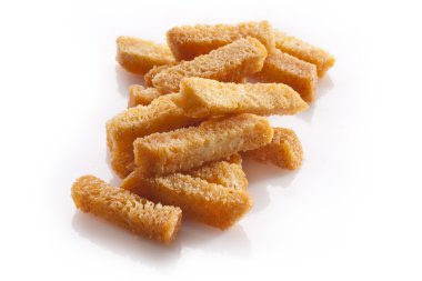 Croutons of bread isolated clipart