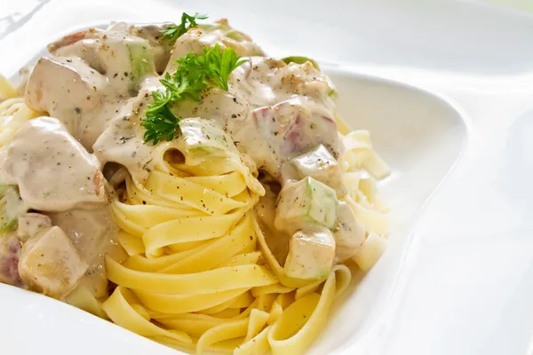 Tagliatelle alfredo — Zdjęcie stockowe