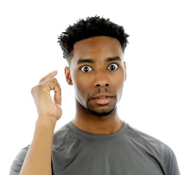 Attractive afro-american man posing in studio — Stock Photo, Image