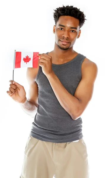 Attractive afro-american man posing in studio — Stock Photo, Image