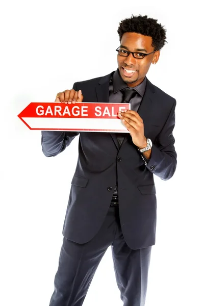 Attractive afro-american business man posing in studio — Stock Photo, Image