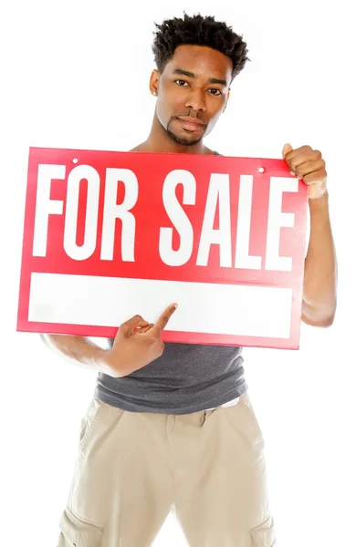 Attractive afro-american man posing in studio — Stock Photo, Image