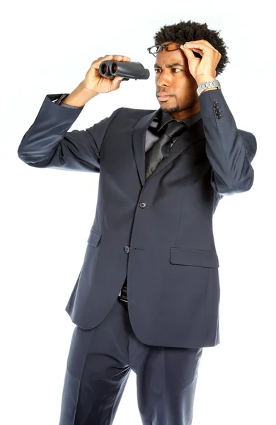 Atrakcyjny afro-amerykański biznesmen pozowanie Studio — Zdjęcie stockowe