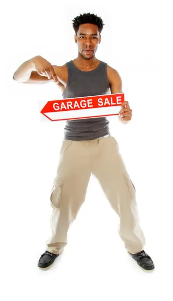 Attractive afro-american man posing in studio — Stock Photo, Image