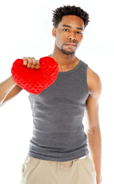 Attractive afro-american man posing in studio — Stock Photo, Image