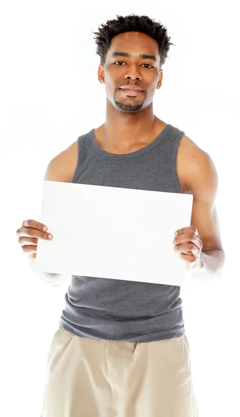 Atractivo hombre afroamericano posando en estudio —  Fotos de Stock