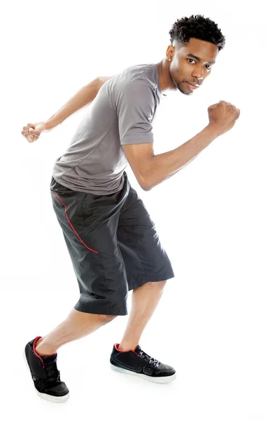 Attractive afro-american man posing in studio — Stock Photo, Image