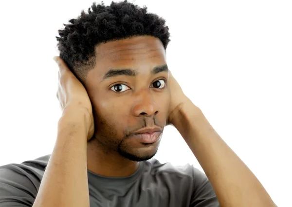 Attractive afro-american man posing in studio — Stock Photo, Image