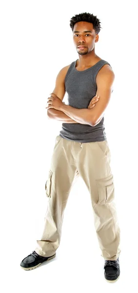 stock image Attractive afro-american man posing in studio