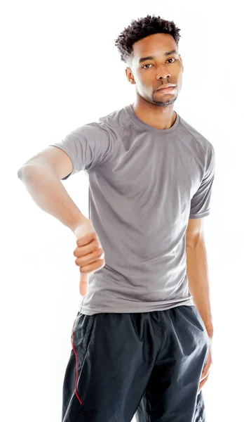 Attractive afro-american man posing in studio — Stock Photo, Image