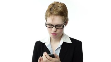 iş kadını ile hareket eden telefon