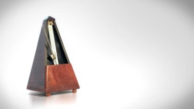 Vintage metronom müzik Zamanlayıcı beyaz zemin üzerine