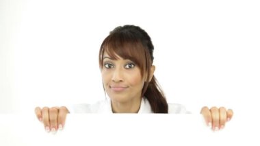 Hemşire gösteren işaret