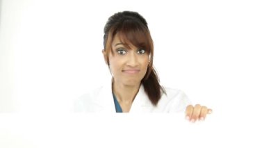 Beyaz doku ile hemşire