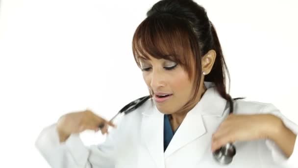 Enfermera soñolienta — Vídeos de Stock
