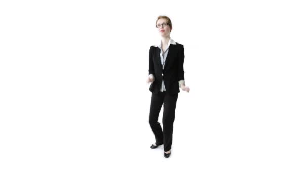 Femme d'affaires dansant 