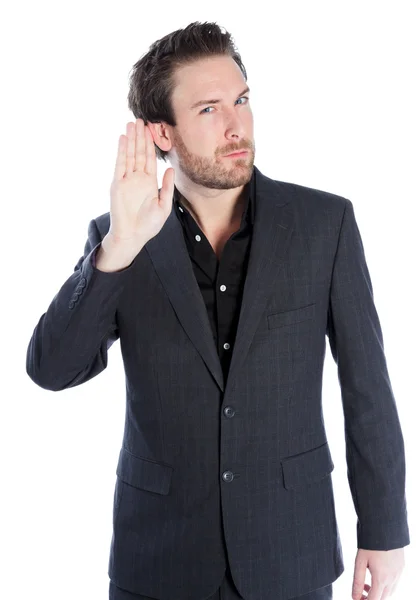 Attractive caucasian man posing in studio — Stock Photo, Image